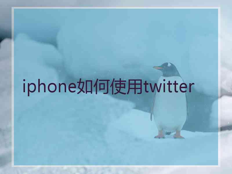 iphone如何使用twitter