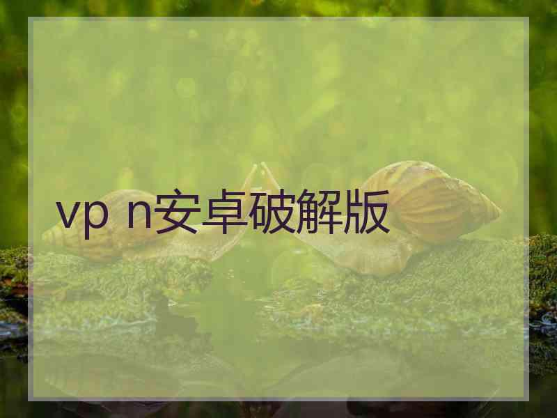 vp n安卓破解版