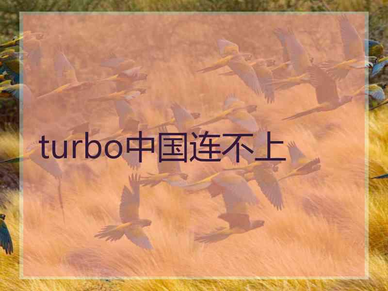 turbo中国连不上