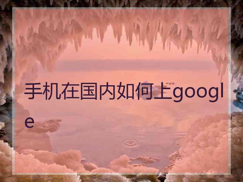 手机在国内如何上google