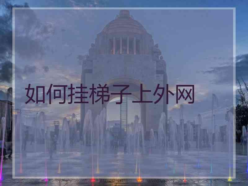 如何挂梯子上外网