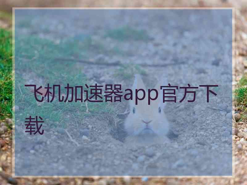 飞机加速器app官方下载