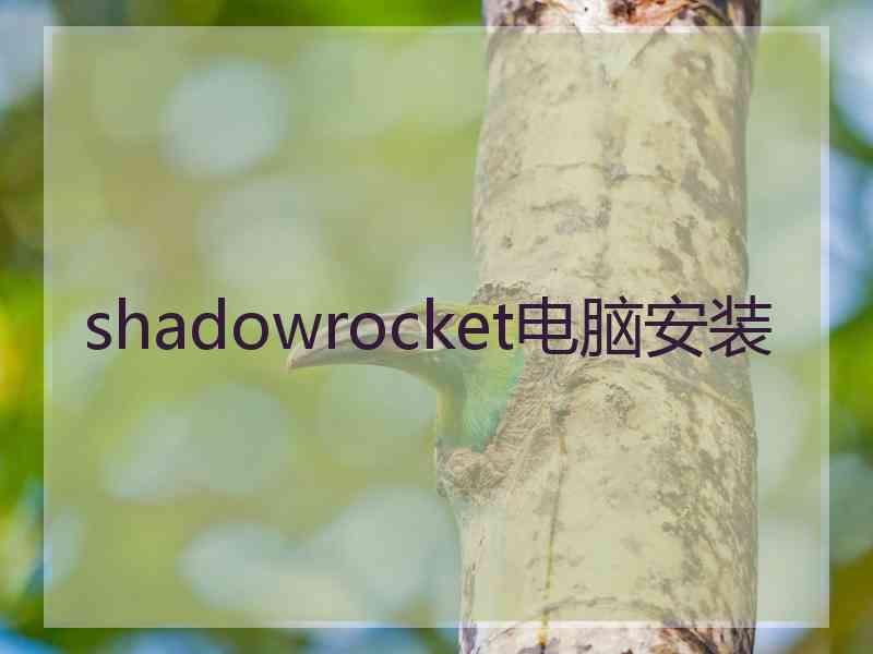 shadowrocket电脑安装