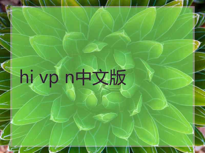 hi vp n中文版