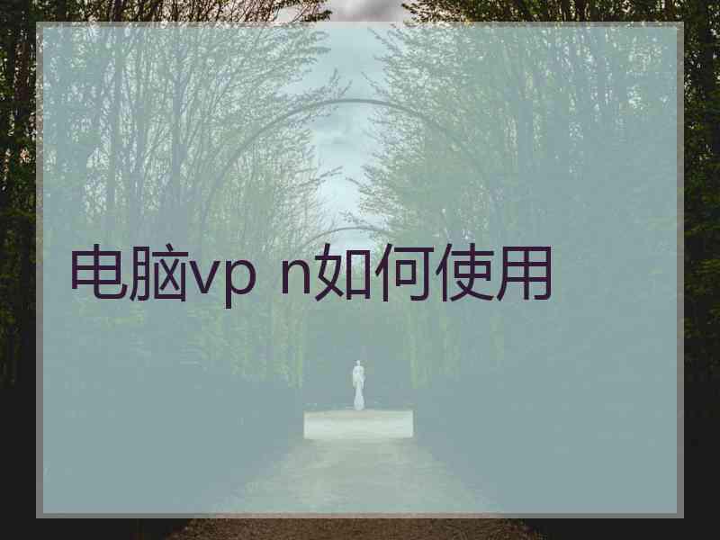 电脑vp n如何使用