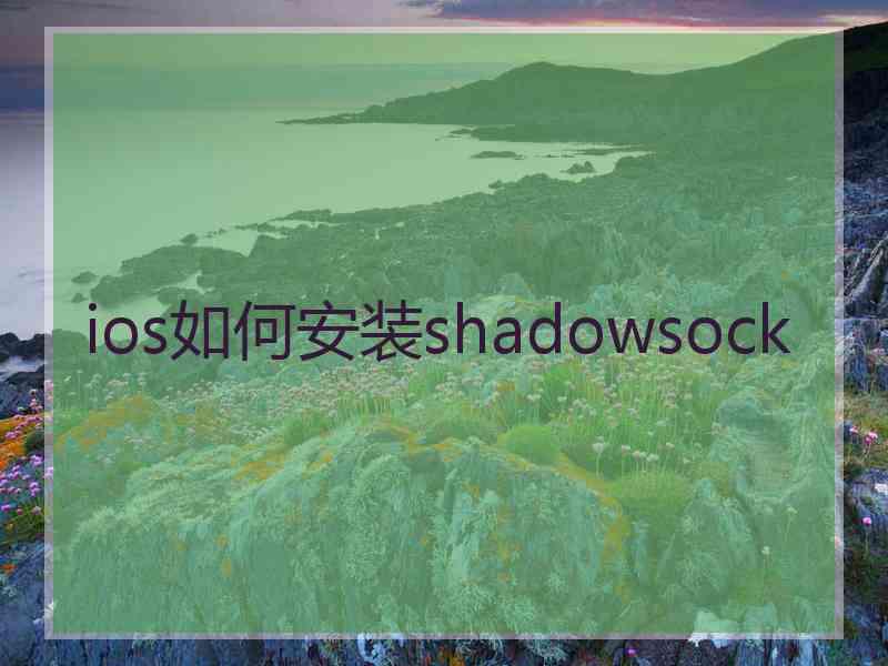 ios如何安装shadowsock