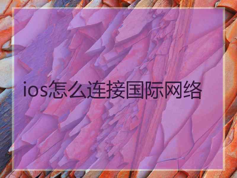 ios怎么连接国际网络