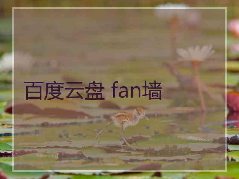 百度云盘 fan墙