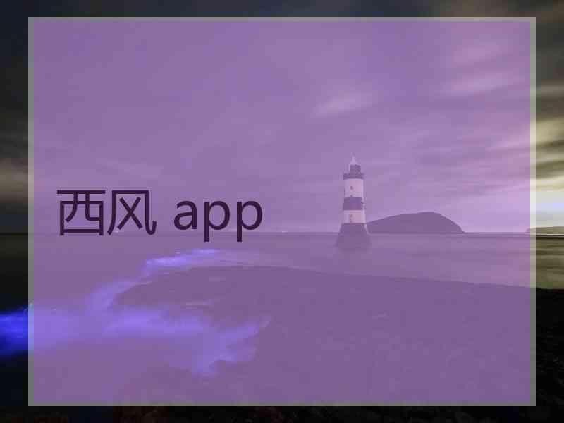 西风 app