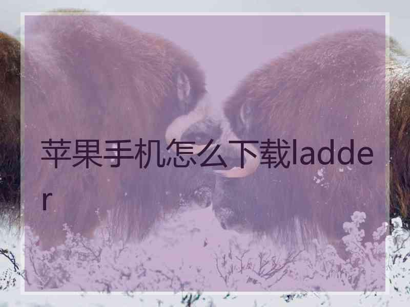 苹果手机怎么下载ladder