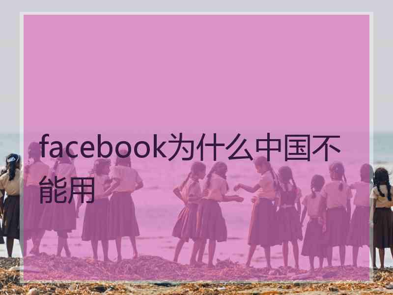 facebook为什么中国不能用