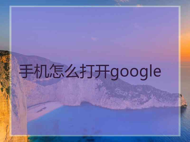 手机怎么打开google