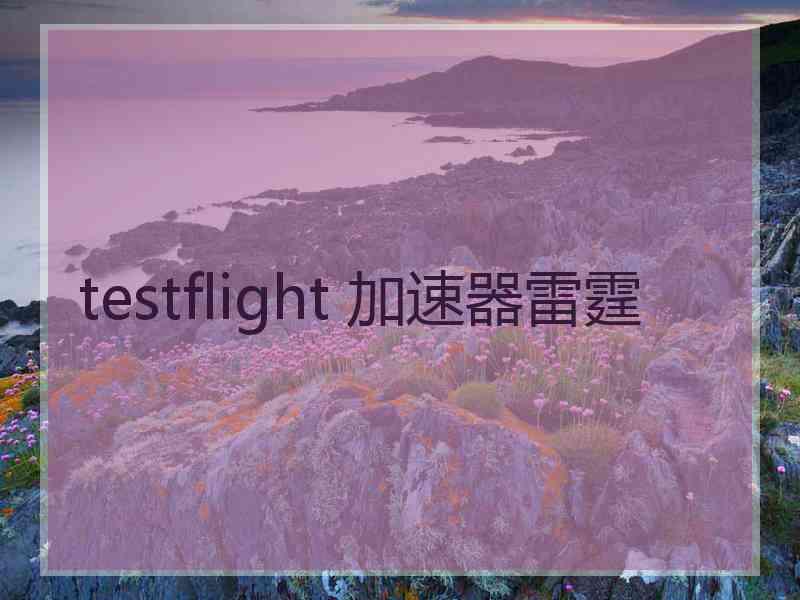 testflight 加速器雷霆