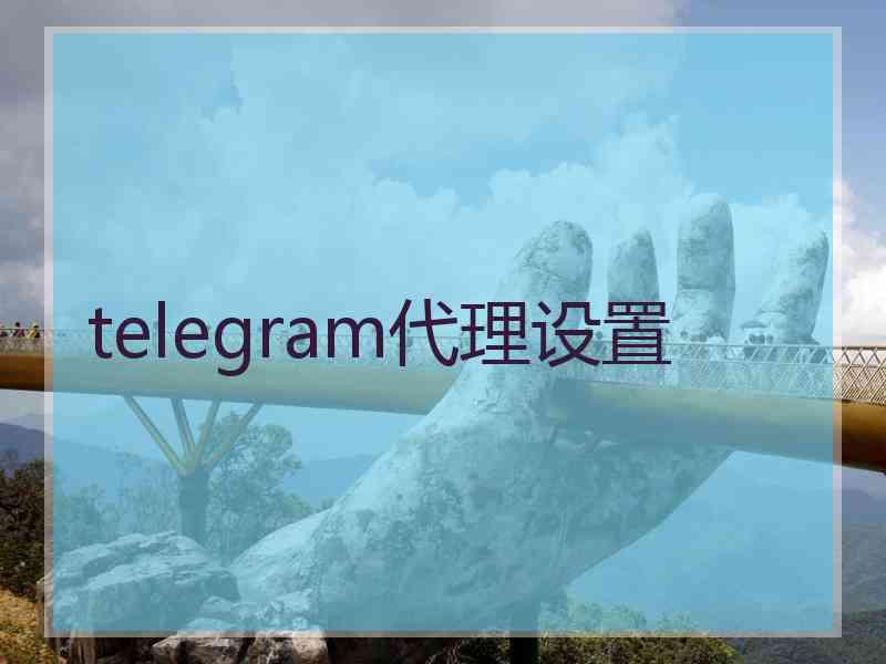 telegram代理设置