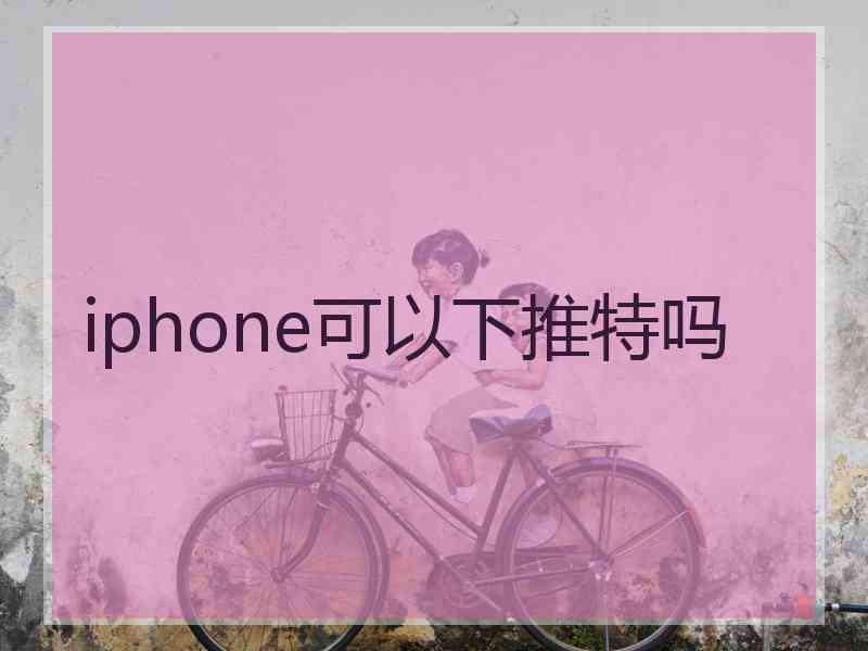 iphone可以下推特吗