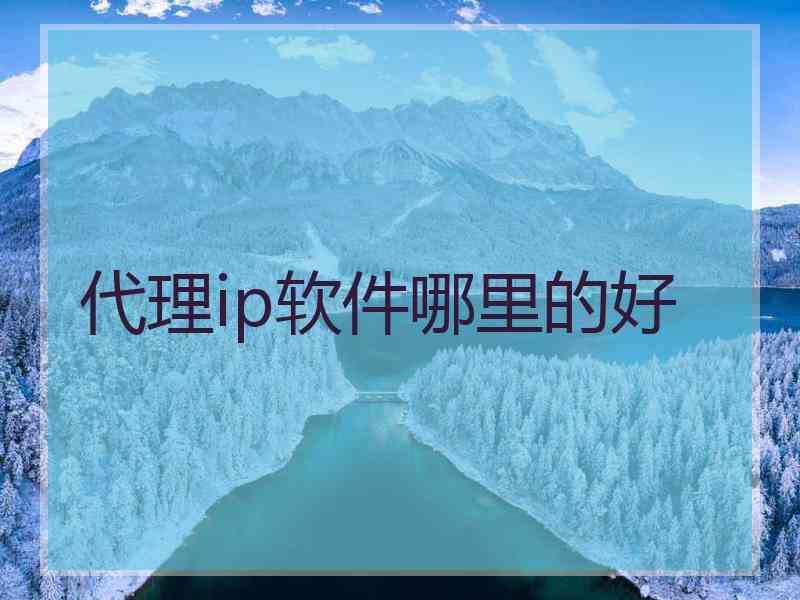 代理ip软件哪里的好