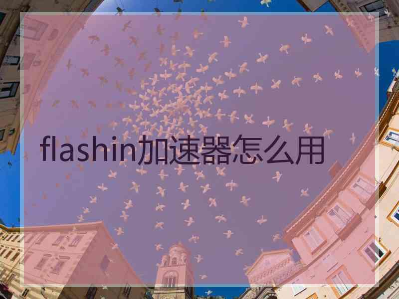 flashin加速器怎么用