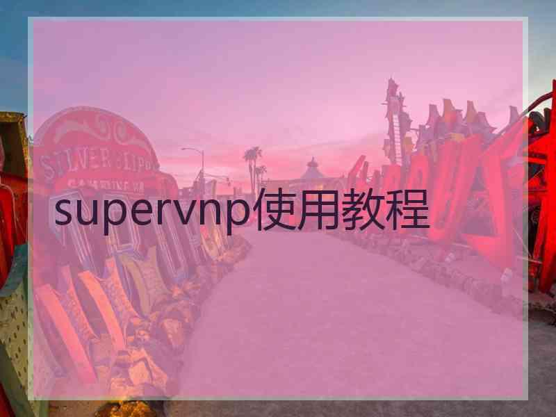 supervnp使用教程