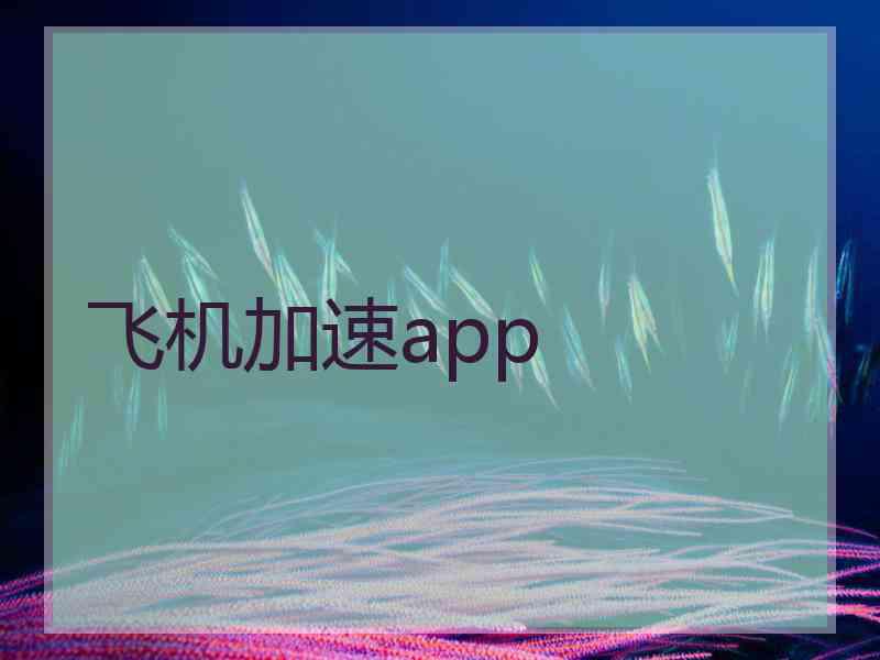 飞机加速app