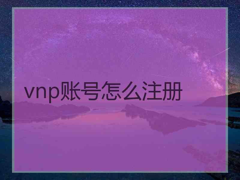 vnp账号怎么注册