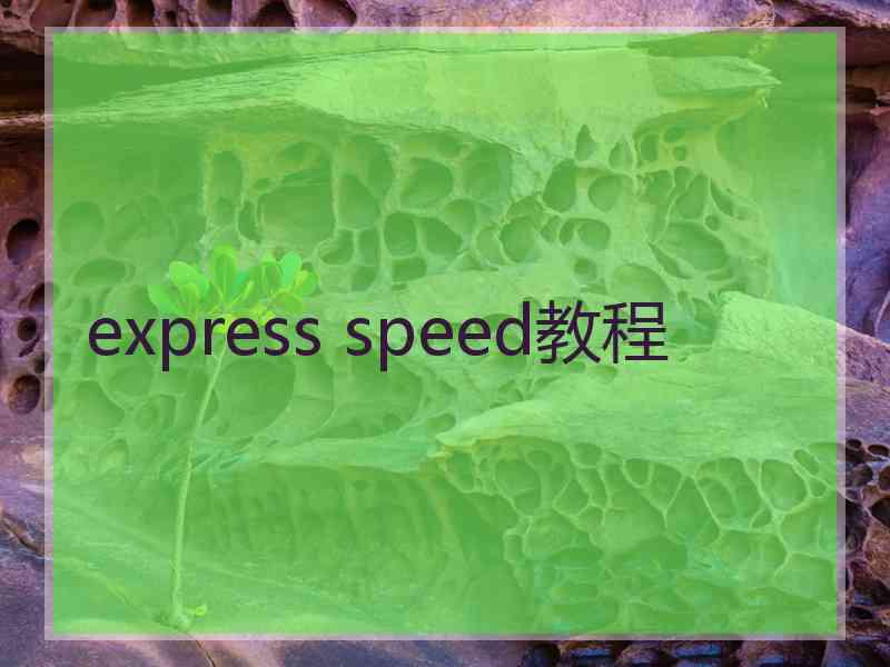 express speed教程