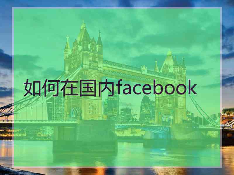 如何在国内facebook