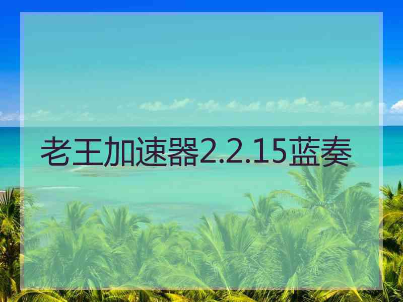 老王加速器2.2.15蓝奏