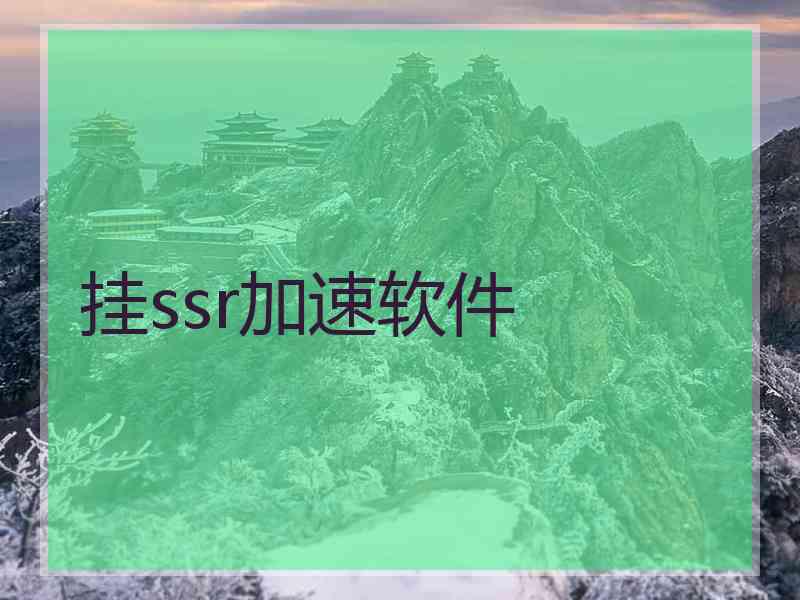 挂ssr加速软件