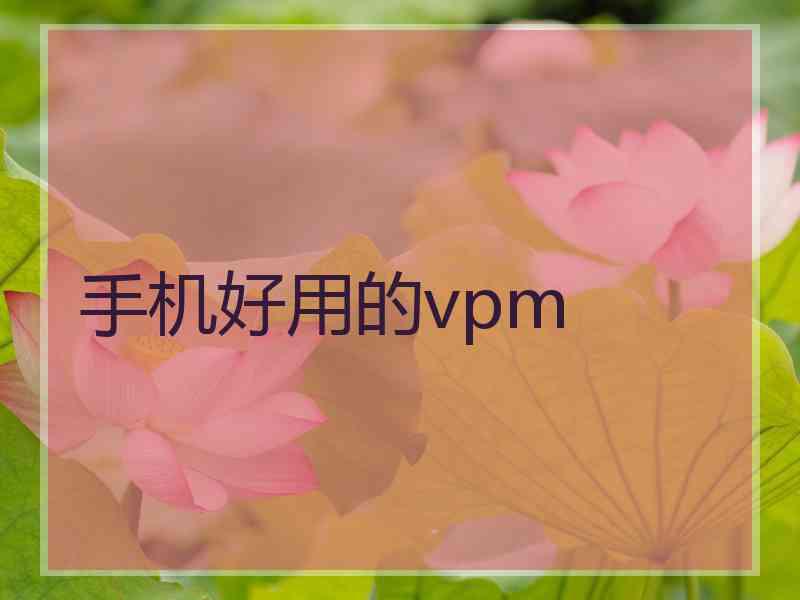 手机好用的vpm