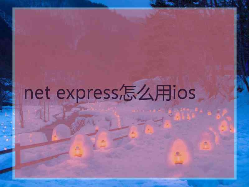 net express怎么用ios