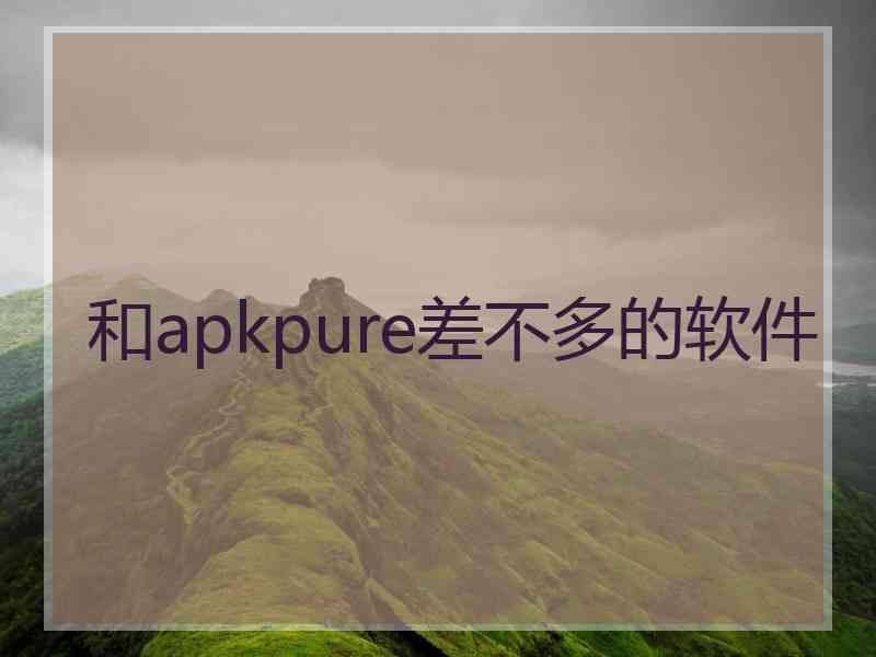 和apkpure差不多的软件