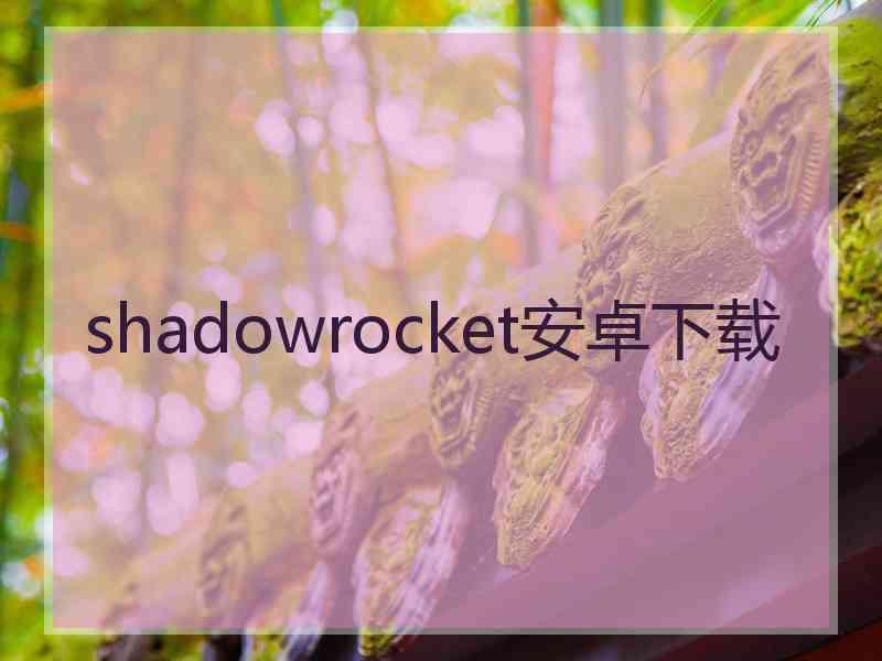 shadowrocket安卓下载