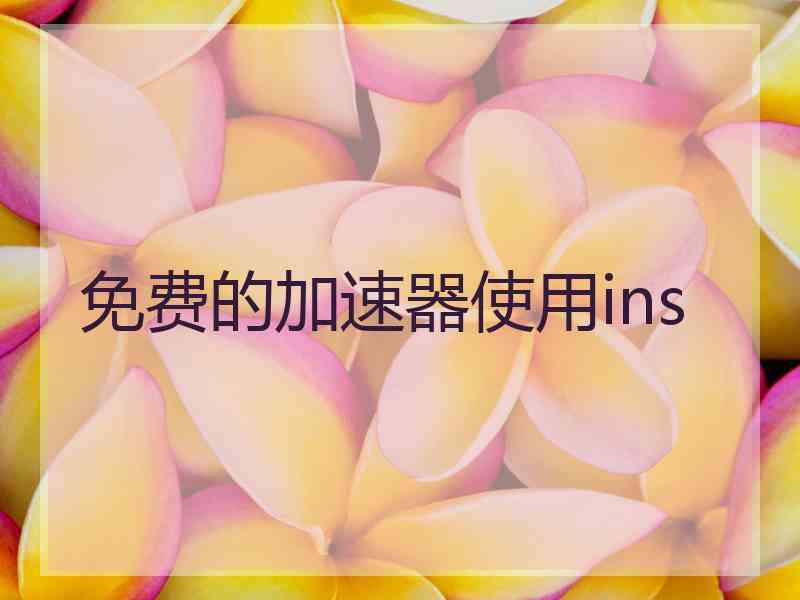 免费的加速器使用ins