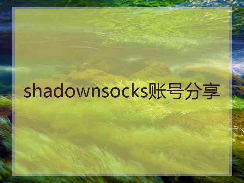 shadownsocks账号分享