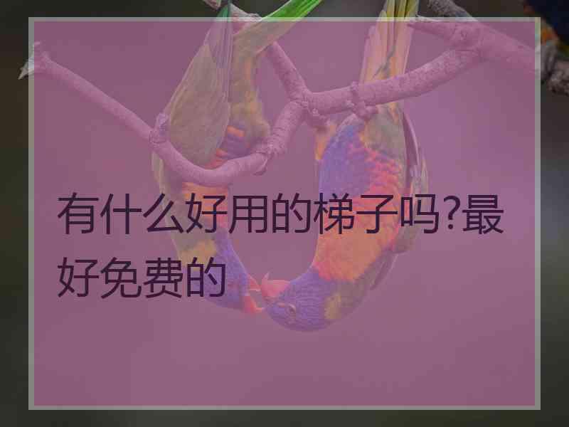 有什么好用的梯子吗?最好免费的