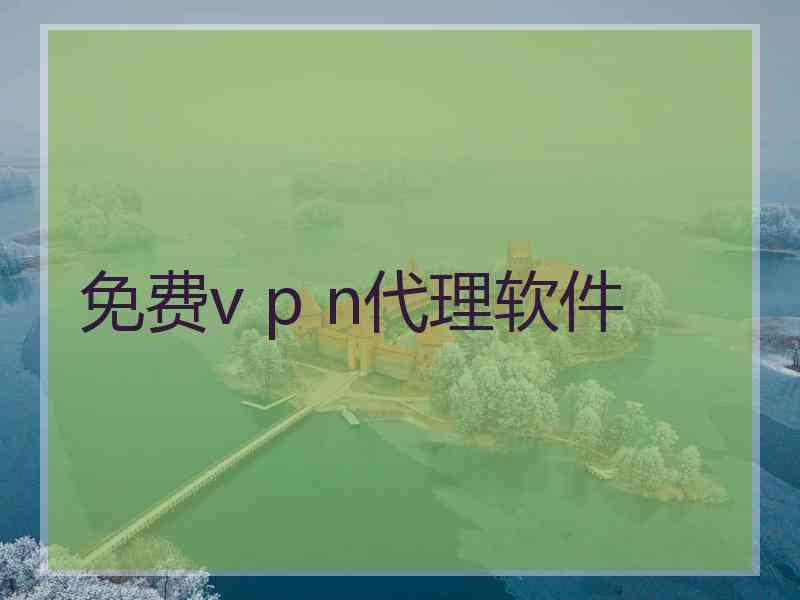 免费v p n代理软件