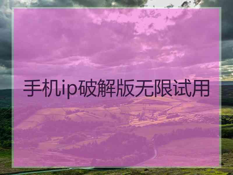 手机ip破解版无限试用