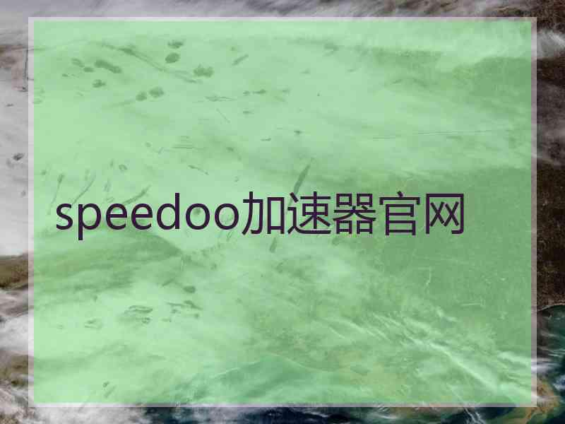 speedoo加速器官网