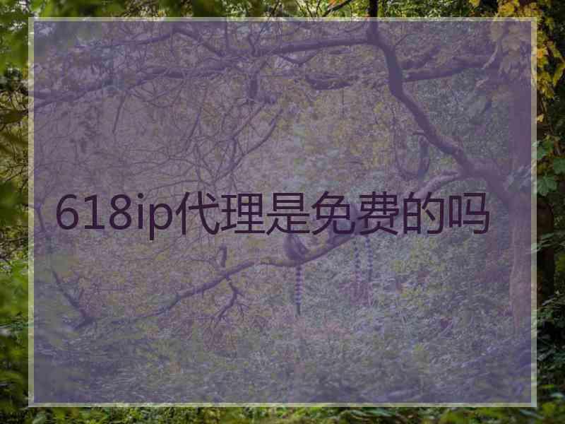 618ip代理是免费的吗