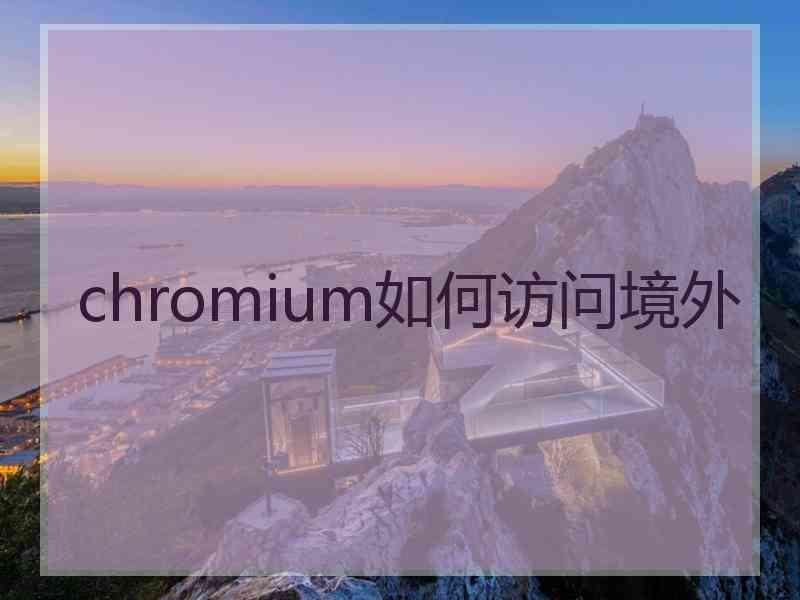 chromium如何访问境外