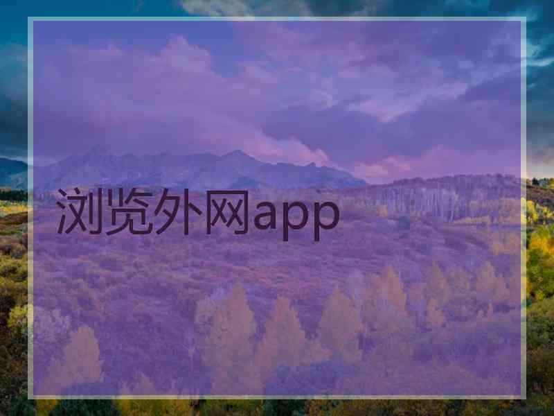 浏览外网app