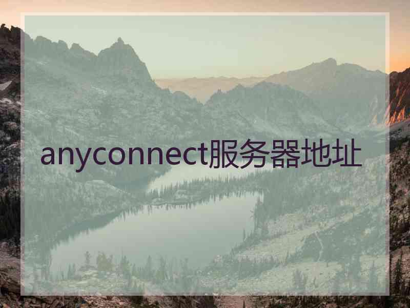 anyconnect服务器地址