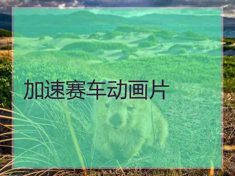 加速赛车动画片