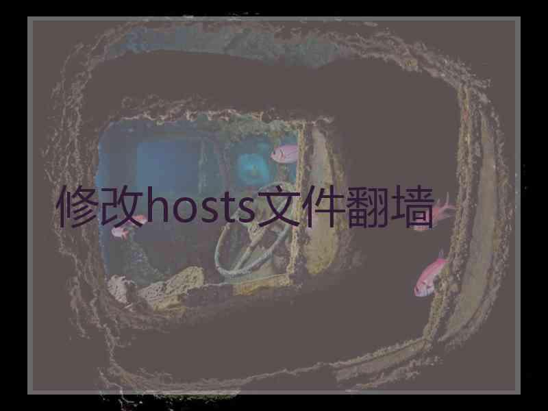 修改hosts文件翻墙