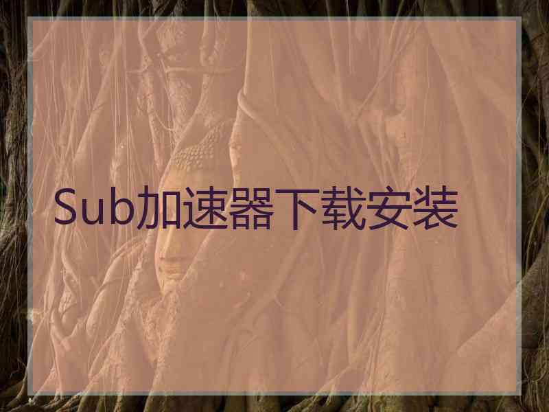 Sub加速器下载安装