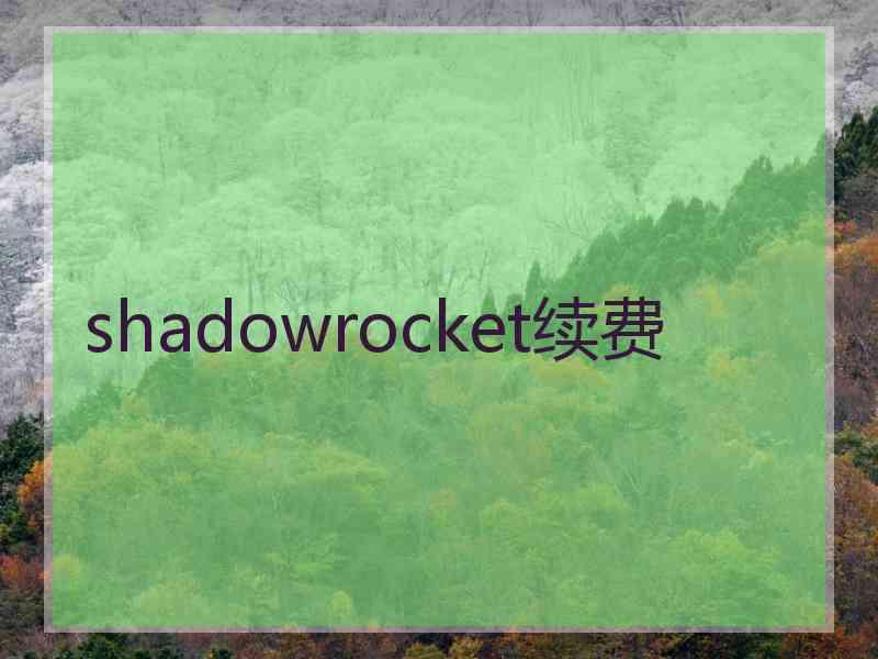 shadowrocket续费