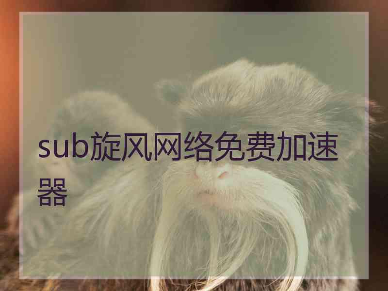 sub旋风网络免费加速器