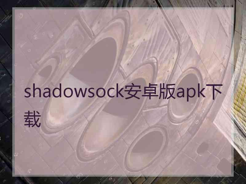 shadowsock安卓版apk下载